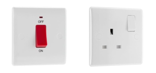 BG Nexus White Plastic Switches and Sockets: pictures of the stylish switches and sockets