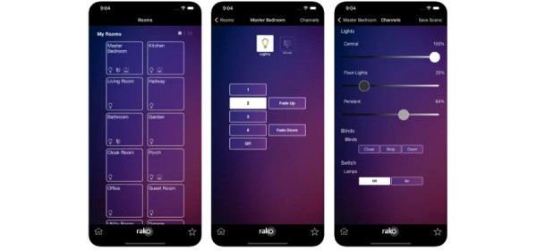 Remotely control the Rako Dimming System with the free Rako iPhone App