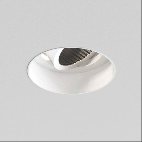 Trimless Round Adjustable Downlight in Matt White Dimmable 1 x 6W max. LED GU10 IP20, Astro 1248024