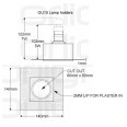 Plastered-in Twin GU10 Square Adjustable Trimless Magnetic Downlight 360deg Rotation