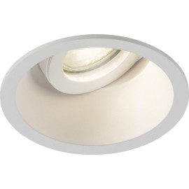 Dipa Single Round Anti-glare Tilting Downlight in White using GU10 LED lamp, Knightsbridge DIB1TRW