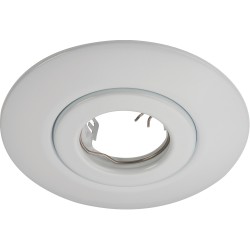 White Recessed Downlight 78mm-120mm Hole Converter Kit with GU10 and Low Voltage Lampholders, LED Compatible