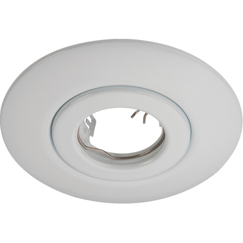 White Recessed Downlight 48mm-120mm Hole Converter Kit with GU10 and Low Voltage Lampholders, LED Compatible