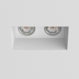Blanco Twin Fixed Plastered-in Downlight in White Plaster using 2 x GU10 max. 6W LED Dimmable IP20, Astro 1253001