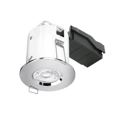 IP65 Fire Rated GU10 Fixed Round Downlight with Polished Chrome Bezel Aurora EN-DLM981X+BZ93PC