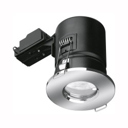 Enlite IP65 Fire Rated GU10 Fixed Shower Downlight in Polished Chrome 75mm Cutout, Enlite EN-FD103PC
