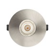 Evofire IP65 70mm-100mm cut-out Fire Rated Round Downlight in Satin Nickel with GU10 Holder and Insulation Guard
