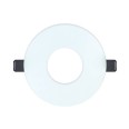 Evofire IP65 70mm-100mm cut-out Fire Rated Round Downlight in White with GU10 Holder and Insulation Guard