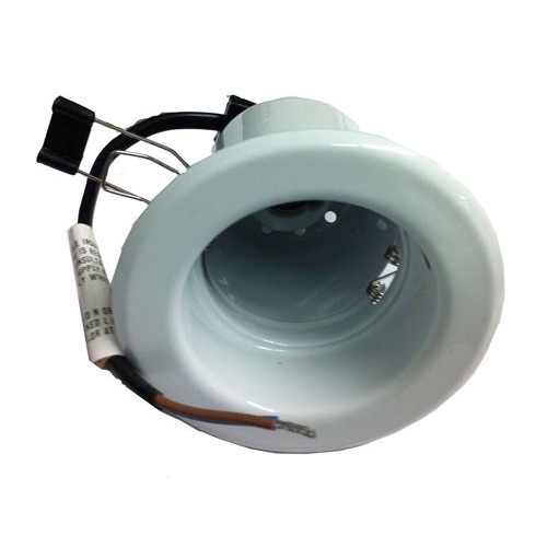 Recessed Ring Downlight in White 70mm cutout for R50 lamps