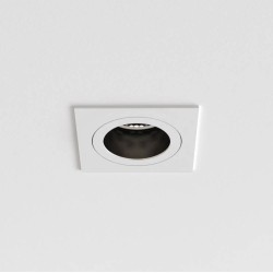 Pinhole Slimline Square Fixed Fire-Rated IP65 Bathroom Downlight in Matt White using 1 x 6W max. LED GU10, Astro 1434002