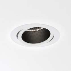 Pinhole Slimline Round Flush Adjustable Fire-Rated IP20 Downlight in Matt White 1 x 6W max. LED GU10, Astro 1434008