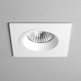 Taro Square Fire Rated Fixed Downlight in Matt White using 1 x GU10 50W IP20 Dimmable, Astro 1240026