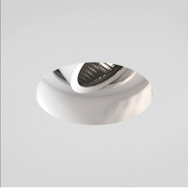 Trimless Slimline Round Adjustable Fire Rated IP20 rated Downlight in Matt White 1x6W max. LED GU10, Astro 1248019