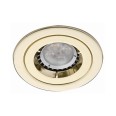 IP20 Fire Rated Fixed Round GU10 Brass Downlight with Ultra-slim Bezel and Twistlock Lamp max. 50W