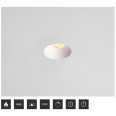 106mm Round Fire rated IP65 GU10 Trimless Adjustable Downlight White Plastered-in FossLED FD04PT-00 80mm Cutout