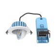 IP65 Fire Rated Tilting 7W CCT 700lm LED Downlight in White Dimmable (3000K/4000K/6000K)
