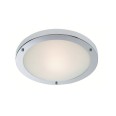 Rondo Wall / Ceiling Flush Light in Chrome with Opal Diffuser, IP54 180mmm Bathroom Light