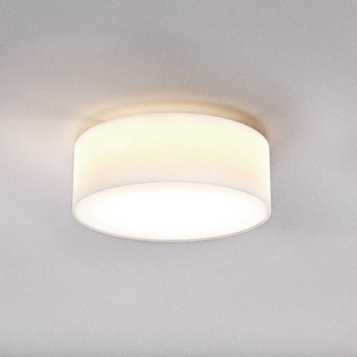Cambria 380 White Fabric Ceiling Flush Light IP20 using 2 x 12W max LED E27/ES, Astro Lighting 1421001