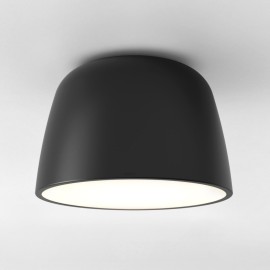Taiko 300 Matt Black Flush Ceiling Light Bell-shaped using 2x 12W max. LED E27/ES, Astro Lighting 1456001