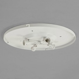4 Way Round Ceiling Flush Plate Matt White with 4 x E27/ES Lampholders (Bevel Shade not included), Astro 1296002