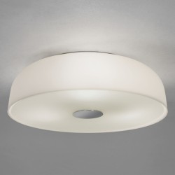 Syros White Glass Ceiling Flush Light IP44 rated using 3 x 12W Max. LED E27/ES, Astro Lighting 1328001