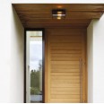 Bronte Rectangular Outdoor Ceiling Flush Light in Matt Black with Clear Glass 12W E27/ES LED IP23, Astro 1353001