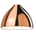 Firstlight 5746CP Cafe Pendant in Copper with White Inner using 1 x E27 Light Bulb