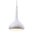 Bar 8W 600lm 2800K LED Ceiling Pendant in White with a White Interior, Firstlight 8613WH