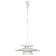 Brenda Rise-and-fall Ceiling Suspension Lamp in White, Three Tier Shade
