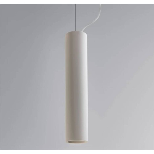 Osca 400 Round Plaster Pendant in White (paintable) using 1 x 6W max. LED GU10 Lamp IP20 rated, Astro 1252014