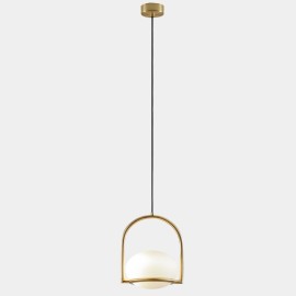 Coco Single Pendant Light in Painted Gold and White Diffuser 1x E14/SES max. 9W LEDS-C4 00-7984-ET-M1