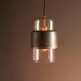 Fily Bronze Patina Pendant Light with Clear Glass Diffuser 1x E27 LED/ES Lamp, Ceiling Suspension Lamp