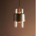 Fily Bronze Patina Pendant Light with Clear Glass Diffuser 1x E27 LED/ES Lamp, Ceiling Suspension Lamp