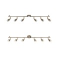 Amalfi 6 Spotlights on a Bar Ceiling Light in Antique Brass using GU10 Lamps (not included), Adjustable and Dimmable Spots