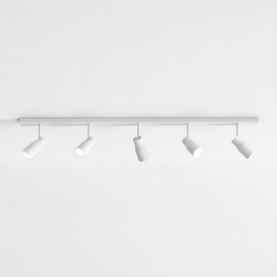 Apollo Five Spotlight Bar in Textured White Adjustable for Wall/Ceiling Mounting IP20 5 x 6W max. LED GU10, Astro 1422013