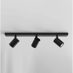 Ascoli Triple Bar Ceiling Spotlight in Matt Black 3 x GU10 50W for Interior Lighting, Astro 1286083