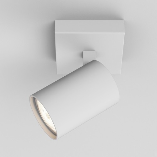 Ascoli Single Spotlight in Textured White 1 x GU10 max. 6W LED, Adjustable Wall/Ceiling Spot Astro 1286001
