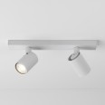 Ascoli Twin Ceiling Spot on a Bar in Textured White, IP20 Adjustable Spots 2 x GU10 max. 50W Astro 1286123
