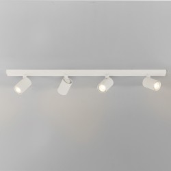 Ascoli 4 Ceiling Spots on a Bar in Textured White 4 x GU10 max. 50W Dimmable Adjustable Astro 1286007
