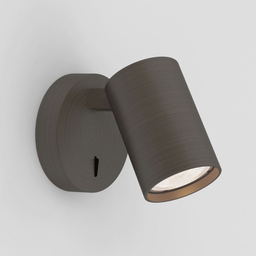 Ascoli Single Switched Wall Spotlight in Bronze, IP20 Adjustable Spot using 6W GU10 LED Astro 1286009