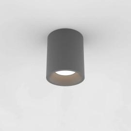 Kos Round 140 LED Bathroom Ceiling Recessed Light in Textured Grey IP65 11.9W 3000K Dimmable Astro 1326018