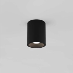 Kos Round LED Bathroom Ceiling Recessed Light in Textured Black IP65 5.9W 3000K Dimmable Astro 1326023