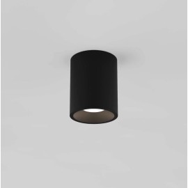 Kos Round LED Bathroom Ceiling Recessed Light in Textured Black IP65 6.2W 3000K Dimmable Astro 1326062