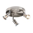 Triple GU10 Spotlight in Brushed Chrome for Wall / Ceiling with Adjustable Directional Heads