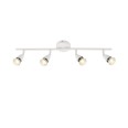 Amalfi Four Ceiling Spotlights Bar 4x GU10 in Gloss White IP20, Adjustable and Dimmable Spots