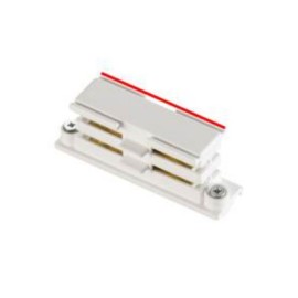 Straight Connector for Illuma 3-Circuit Track System (no extra length after insertion) in White or Black