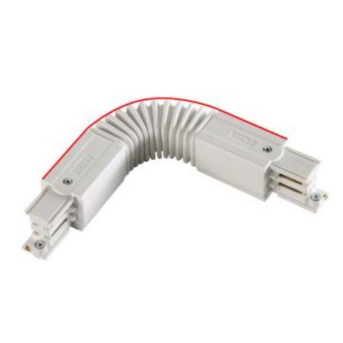 Flexible Connector, 0 to 180 Degrees, 175mm, for Illuma 3-Circuit Track System (Global Track) in White or Blackfor Illuma 3-Circuit Track System