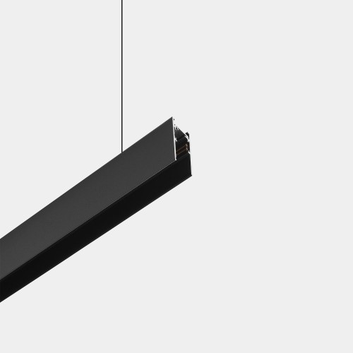 1m Black Aluminium Track for Surface or Pendant Mounting 48V Low Voltage, LEDS-C4 71-7624-60-00