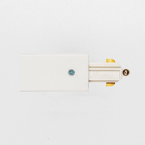 Feed-In Left in White for Single Circuit Track, FossLED FLTFL-0 for 1-circuit Track