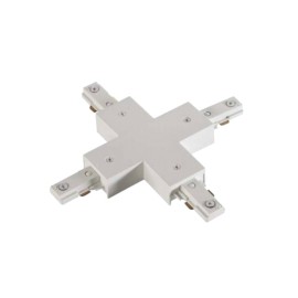 Illuma T26-WH White X-Connector for Joining 4 Track Sections (105 x 105mm), Requires Two Live Ends